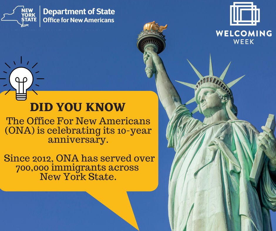 NYSNewAmericans's tweet photo. As #WelcomingWeek2023 ends, The ONA team is committed to assuring the immigrant communities that they are welcome and have a place in New York State.

Visit https://t.co/jInlbIH17n to learn more about ONA and its programs.

@WelcomingWeek 
@WelcomingUSA https://t.co/POycebGXvS