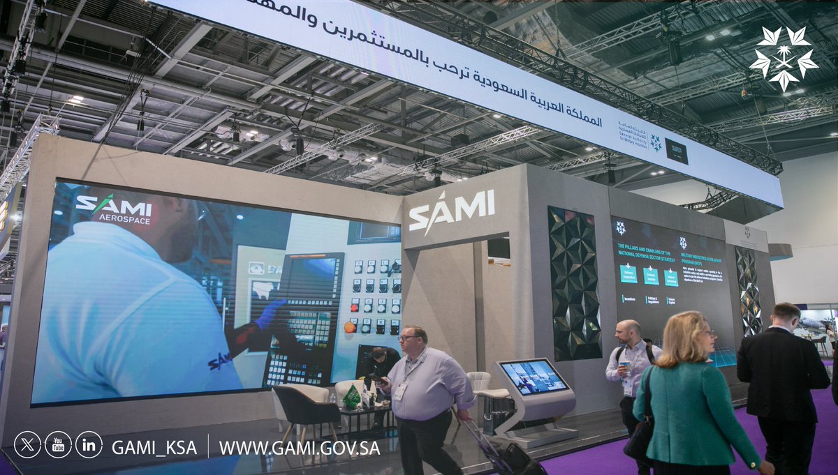 GAMI_KSA's tweet photo. · شراكات استراتيجية، واتفاقيات نوعية، تمكين للشركات المحلية والعالمية للتعرف على الفرص الواعدة للمساهمة في تحقيق مستهدفات التوطين.
· تبادل الخبرات والمعرفة مع شركاء الهيئة لتعزيز الشراكات القائمة والبحث عن فرص التعاون مع الشركات العالمية المتخصصة في المجال العسكري.
· حضور عدد من الزوار والمهتمين من مختلف دول العالم للتعرف على منتجات الشركات العاملة في قطاع الصناعات العسكرية والدفاعية بالمملكة.

أبرز ما جاء في اليوم الثالث من مشاركة المملكة بمعرض المعدات الدفاع والأمن الدولي:

#KSAinDSEI