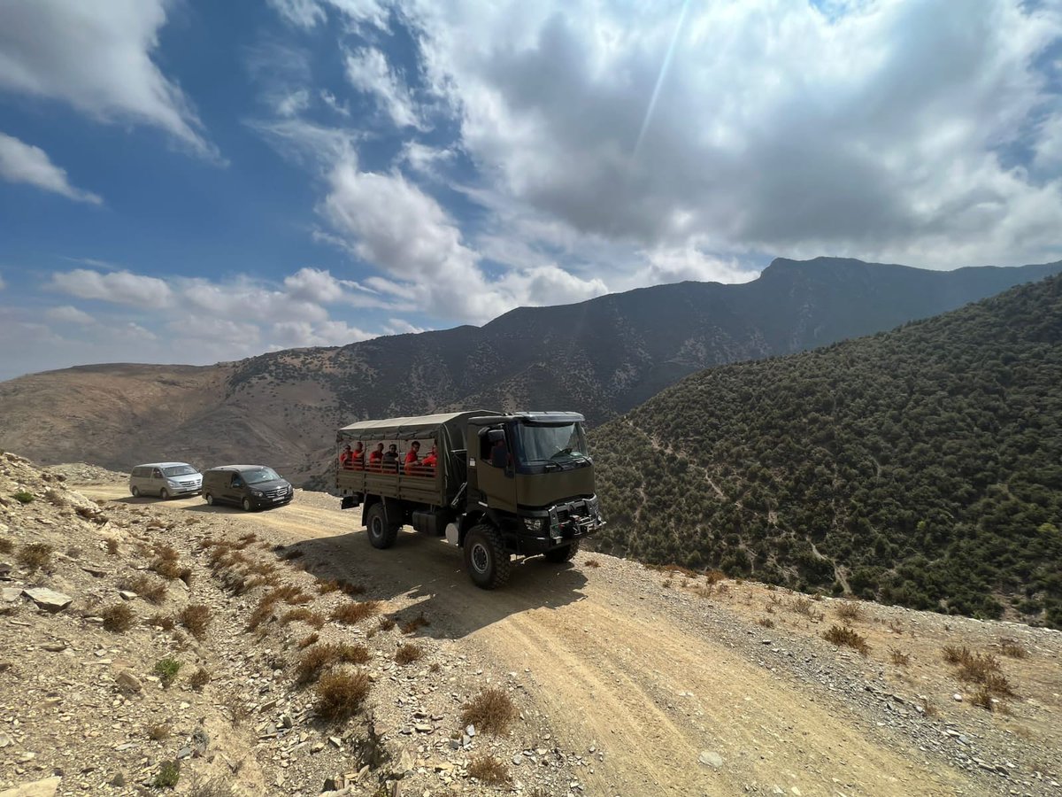 UK_ISAR_TEAM's tweet photo. #UKISAR is once again on a mission,  scaling the heights of the High Atlas Mountains to reach isolated villages, seeking survivors, and offering assistance to the wounded and displaced.

Our dedicated team continues their relentless efforts to bring hope to those in need.

#MoroccoEarthquake #SearchAndRescue #UKAid #UKISAR