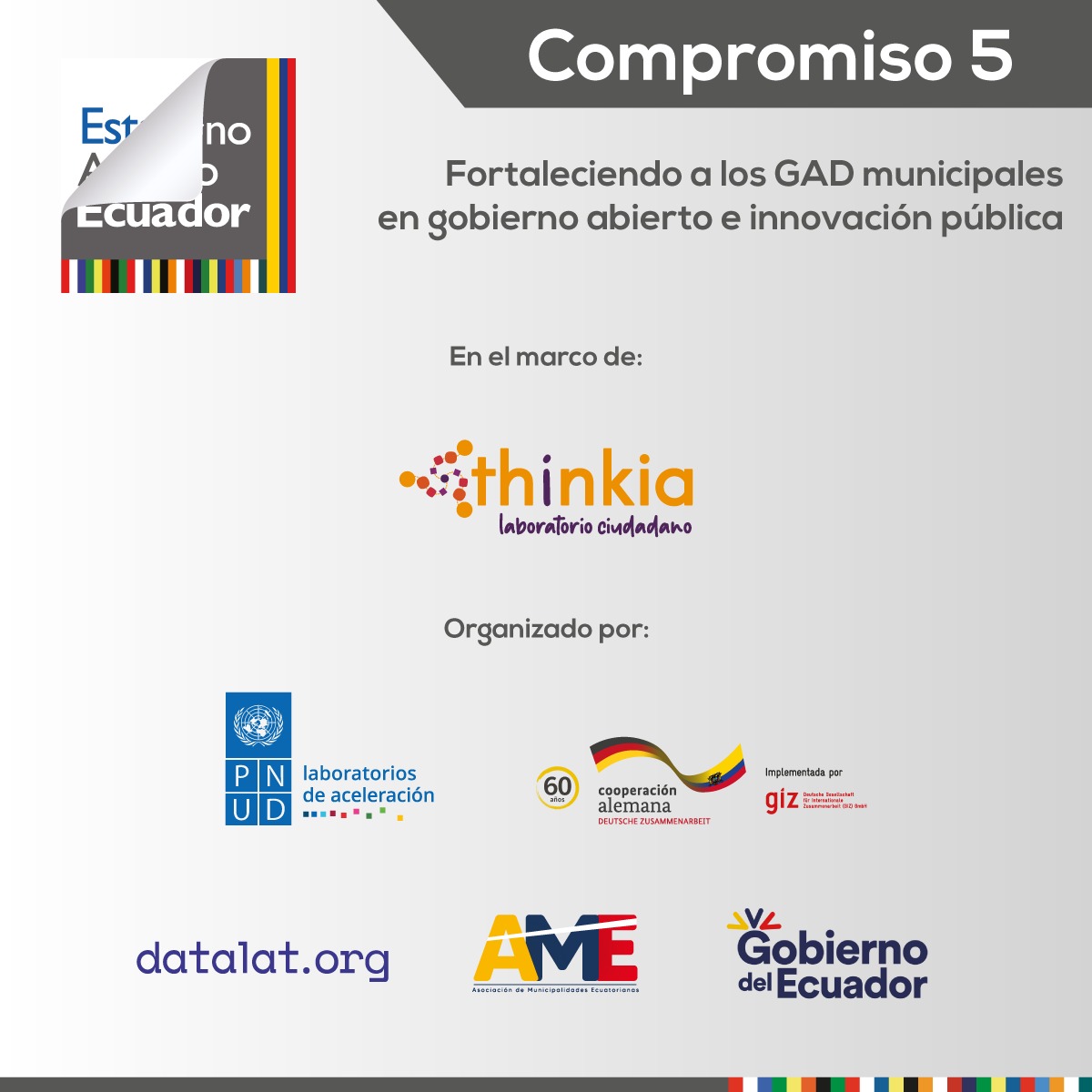datalat's tweet photo. 📣 ¡Último día para inscribirte al reto #GADInnova!
- Forma tu equipo.
- Solicita el apoyo de tu máxima autoridad.
- Recopila los CV de tu equipo.
- Completa el formulario de inscripción.
🔗https://t.co/qnsJCzXSrO
#EstadoAbiertoEc
#ThinkiaLab
#GADMasAbiertos https://t.co/EB2Lf8ABV1