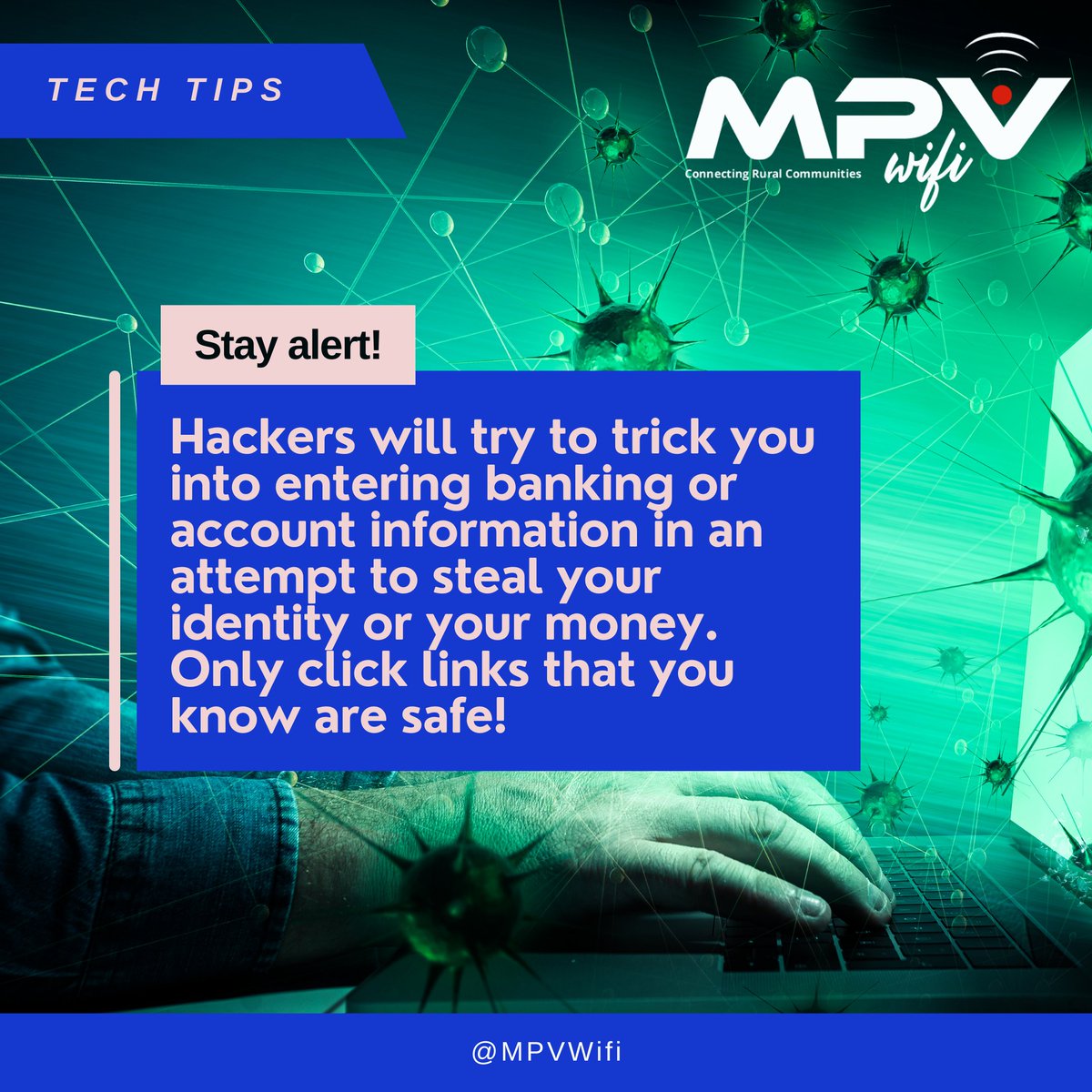 Make sure not to click suspicious links you get over text or e-mail! Only open links from trusted sources to keep your personal information safe and secure. #techtips #onlinesafety