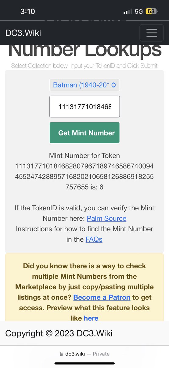 All the wait and suspense was well worth it!! Never would I ever thought I would be this lucky 🙏👏🤯 Thank you so much <a href="/PalmNft/">Palm NFT Studio</a> <a href="/DCNFTOfficial/">DCNFTOfficial</a> <a href="/batcowls/">DC Bat Cowls</a>  Legendary Mint #6
