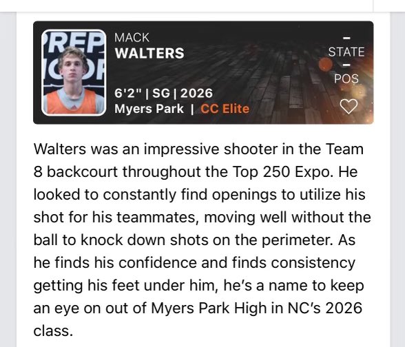 MackWa1ters's tweet photo. Thank you @PrepHoopsNC For the Write up https://t.co/sgqmXU2eUZ