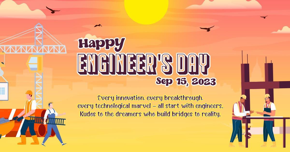 From bridges to smartphones, engineers make our world work. They are the architects of progress, designing the world we live in. Let us honor their innovative & creative skills for shaping our lives. Happy #EngineersDay! #FridayVibes