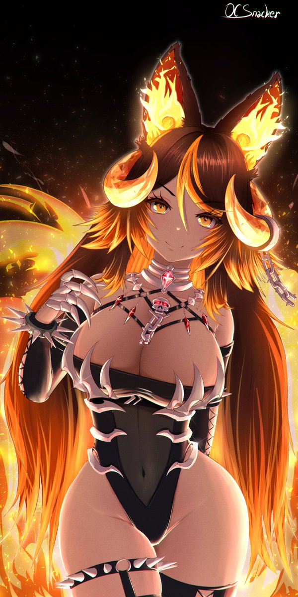 oc_snacker's tweet photo. #VTuberEN #Vtubers #digitalart #ilustration #SinderDoodle #Sinferno Happy birthday @SinderVTuber https://t.co/Z7JSxMfDx8