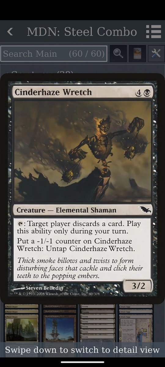1mrlee's tweet photo. I like to experiment with brewing in eternal formats.
Modern Brewing: Steel Overseer + Cauldren + Cinderhaze
Pros:
Opponent discards their hand.
Affinity shell.
Pump team for unlimited damage.
Cons:
Only on your turn
Combo is plan B
Feedback welcome
#MTGBrew #MTGModern https://t.co/mMQxwup2a4