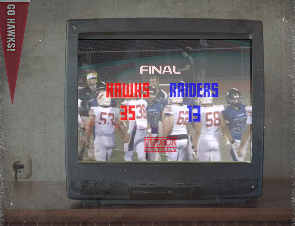 FINAL: 

HUDSON HAWKS (2-0) 35 - D-S  (0-2) 13

<a href="/HHSHawksAD/">Hudson Athletics</a> <a href="/tgsports/">Worcester T&G Sports</a> <a href="/MetroWestSports/">Daily News Sports</a> <a href="/BostonHeraldHS/">Danny Ventura</a> 

🦅🦅🦅