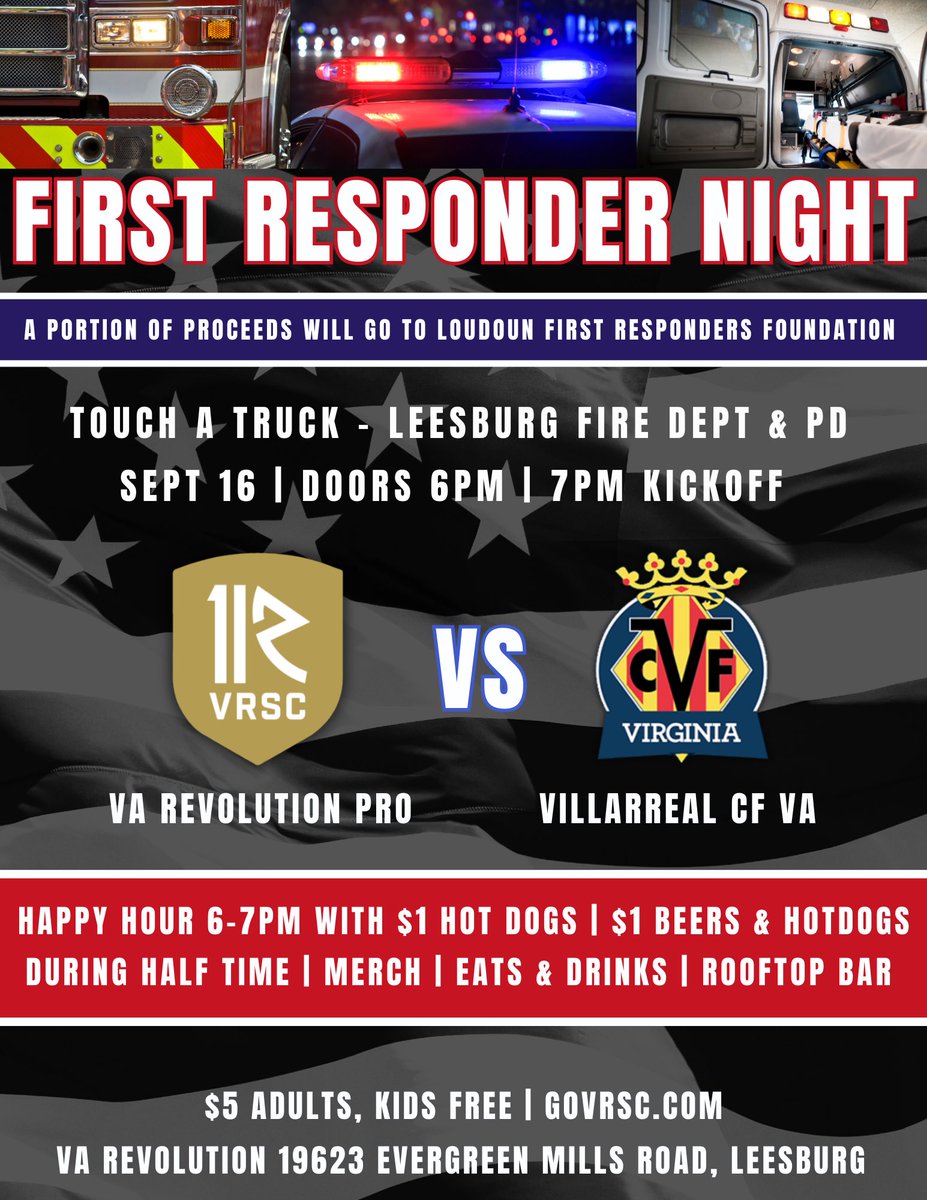 Saturday night Pro game! A portion of proceeds go back to the Loudoun First Responders Foundation! <a href="/LeesburgPolice/">Leesburg Police, VA</a> and <a href="/LeesburgFire/">Leesburg Fire</a> will be there for touch a truck!