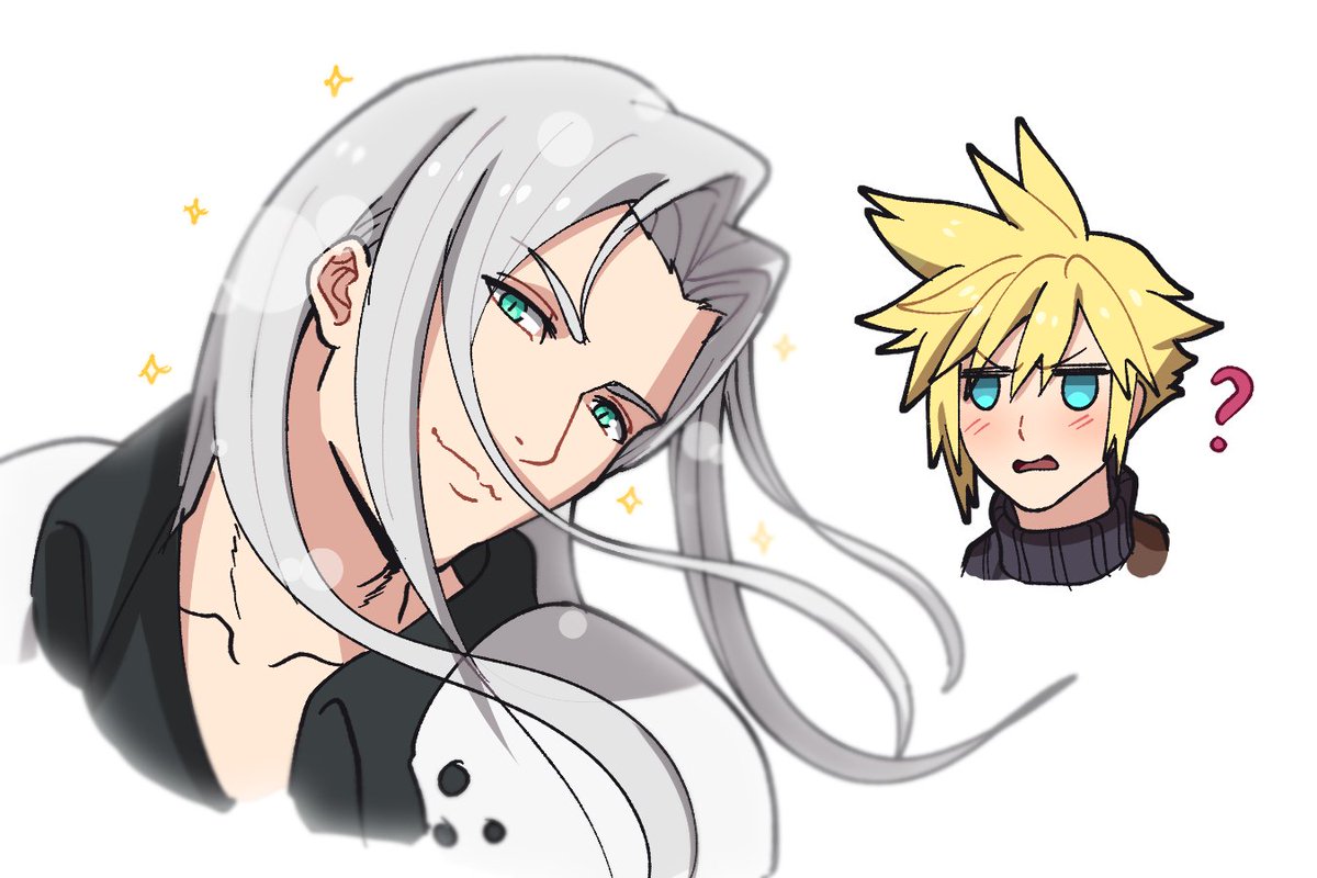 KaizerGamma's tweet photo. W-why is he looking at Cloud like that...?
#FF7Rebirth https://t.co/st2k5s3sIB