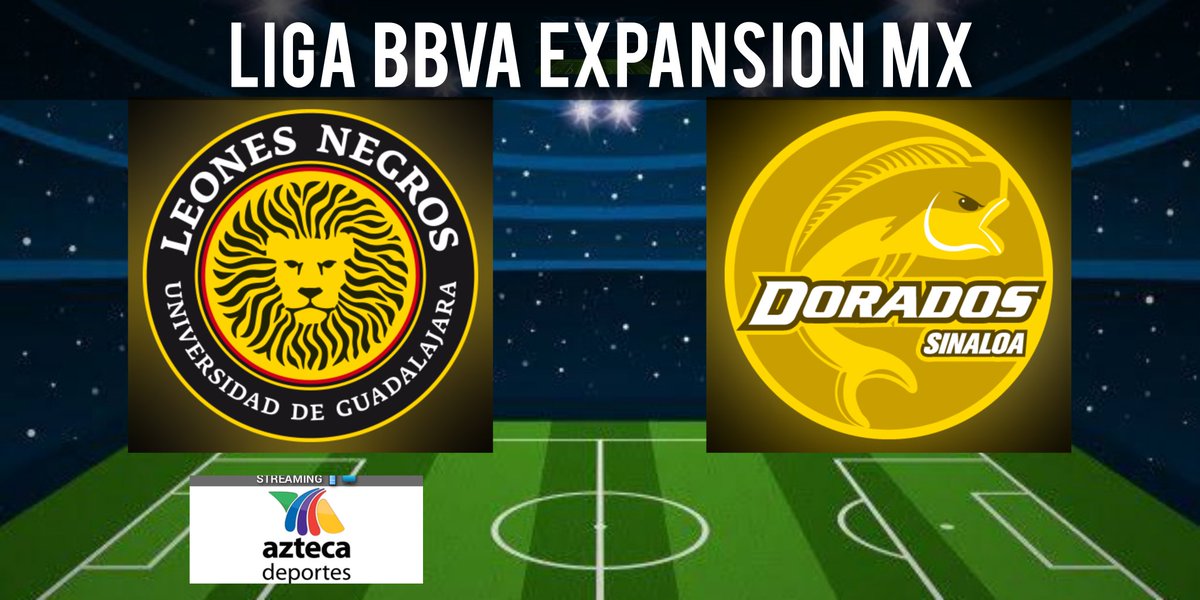 TVDELDEPOR1's tweet photo. #LigaBBVAExpansiónMX - #CompartimosLaEmocion 
Leones Negros 🆚 Dorados 
🕖 19:00 hrs 
📱 🖥 @AztecaDeportes 

🎙 @DeRubensP 
🎙 @majomuma
🎙 @gabomrubio https://t.co/tD8Ejo0dmR