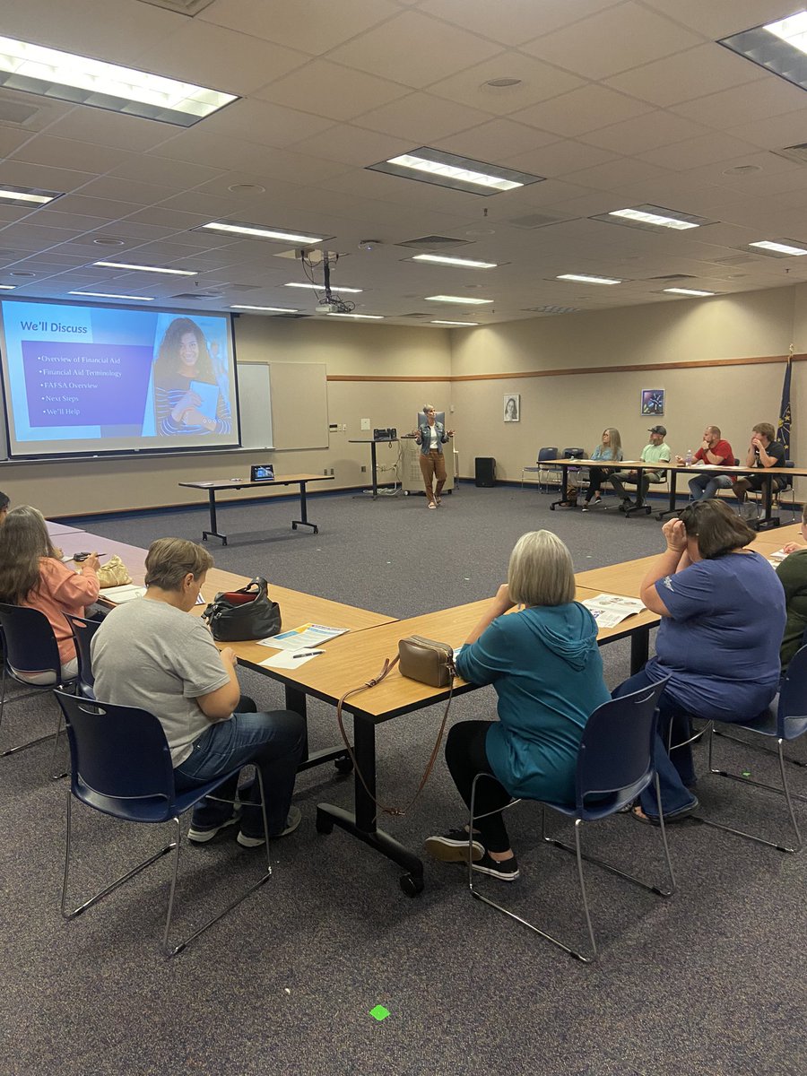 Thanks to <a href="/INvestEdIndiana/">INvestEd</a> for coming and meeting with our seniors today to talk about the importance of financial aid!