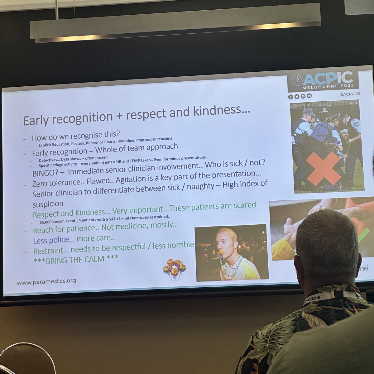 Hannah_Stack_'s tweet image. Excellent presentation by Ethan Dooley on managing hyperthermia at festivals - Respect and kindness is key 🔑 #ACPIC23