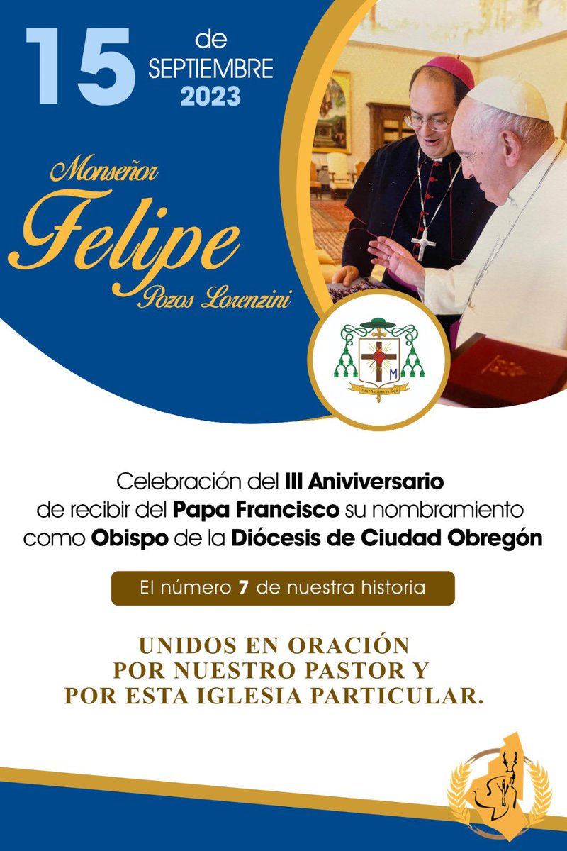 PastoralCom's tweet photo. ¡Seguimos en oración por nuestro Obispo!
Celebramos con alegría los primeros tres años de su nombramiento como Obispo de nuestra amada Diócesis. https://t.co/GMlAiJuXdp