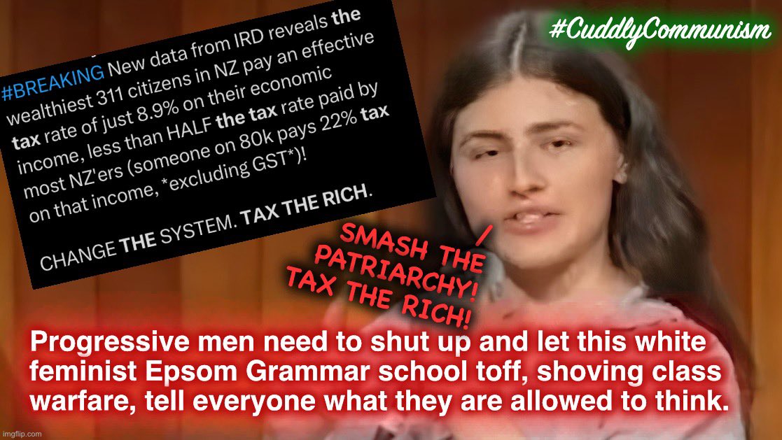 culturewaugh's tweet photo. #Brogressive It’s hilarious that millennial soy boys are whiteknighting for Marxist EcoFeminist Chloe Swarbrick shoving class warfare!

Woke hipster men really are longhoused from birth.
We have a Gender Marxism hardware problem &amp; feminist longhouse genes must be the first to go. https://t.co/h9tVUaJWRs