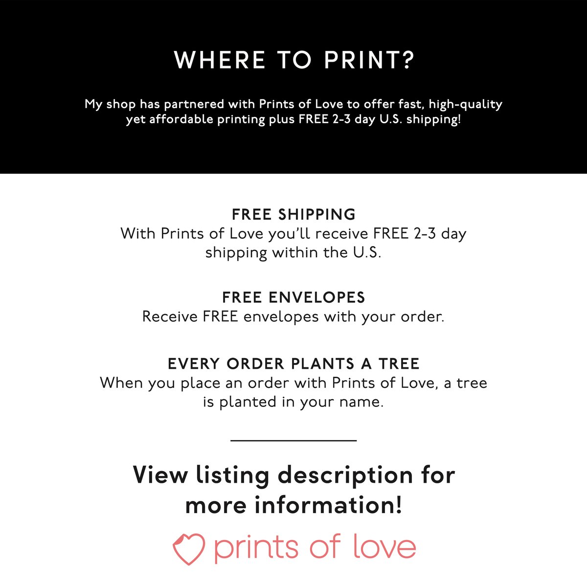 Printing made simple. Prints Of Love online print shop takes the hassle out of printing your designs. Simply upload the file(s), and your prints will ship for free in no time. printsoflove.com/ref/STSPrintab…
