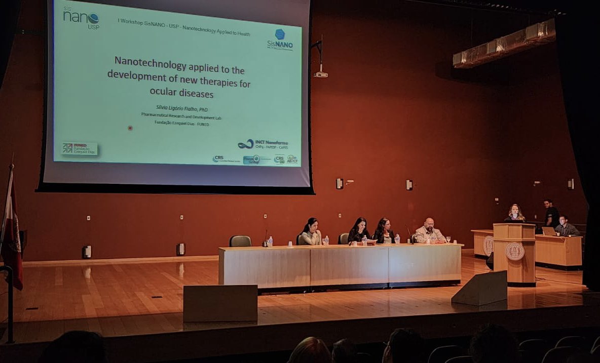 SilviaLFialho's tweet image. I WORKSHOP SISNANO-USP
Nanotechnology applied to health.
Presenting our work “Nanotechnology applied to the development of new therapies for ocular diseases” #sisnano #mcti #funed