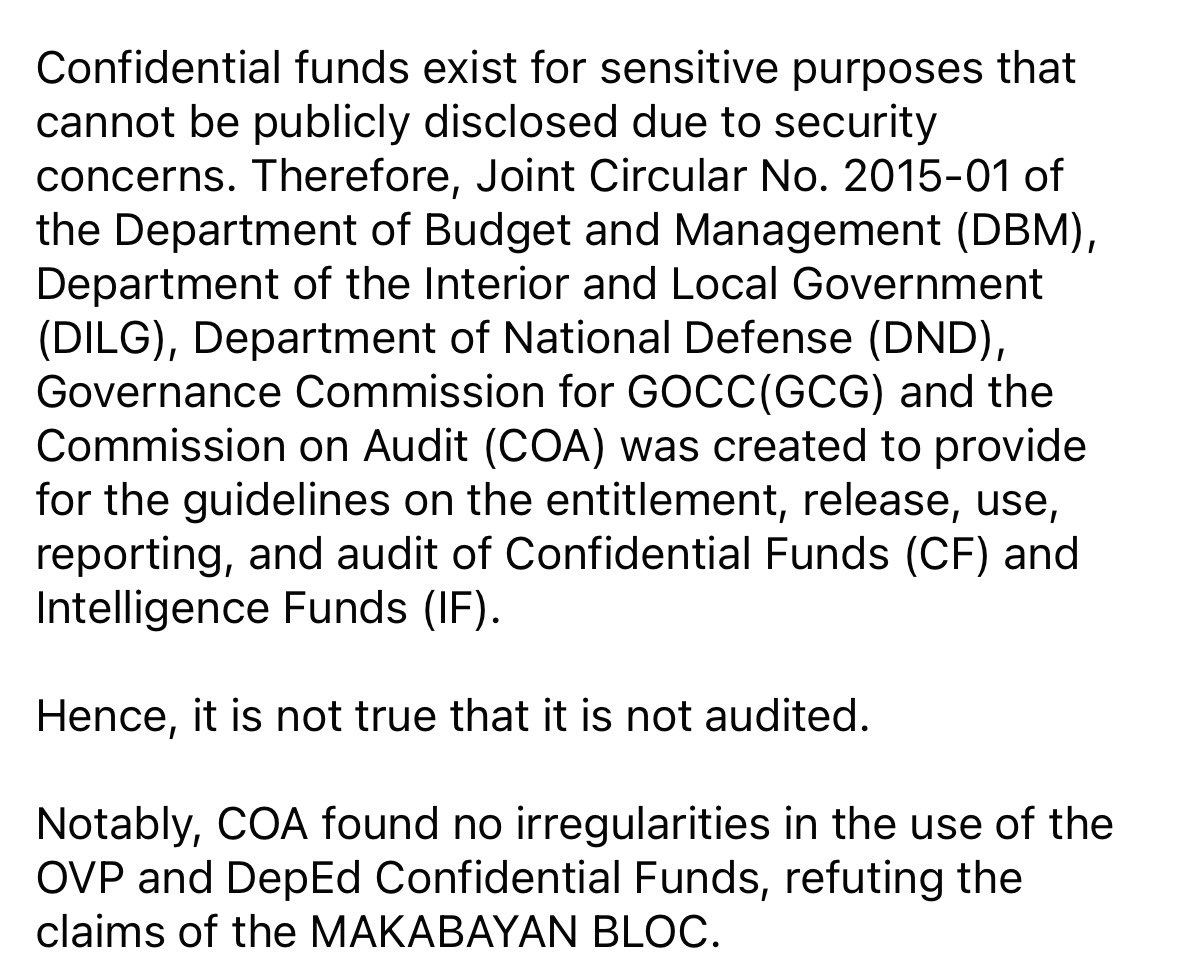 "But Risa is asking VALID questions!"

Risa: Saan mo ba gagamitin yang confidential funds? I-defend mo yan in PUBLIC!

Sara: CONFIDENTIAL nga eh pero audited ng COA yan. Tanga ka talaga.

𝓣𝓱𝓮 𝓮𝓷𝓭