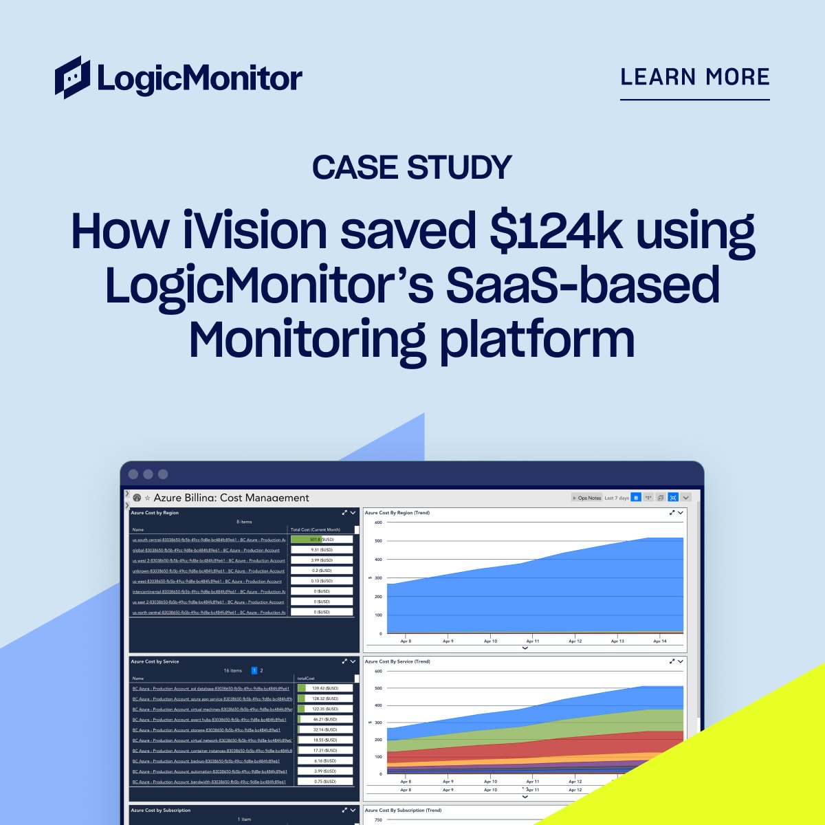 LogicMonitor's tweet image. iVision slashed $124K in costs and streamlined device management in just 8 months with LogicMonitor. Discover how #LogicMonitor elevates IT operations, ROI and more today: bit.ly/3RbXvf6