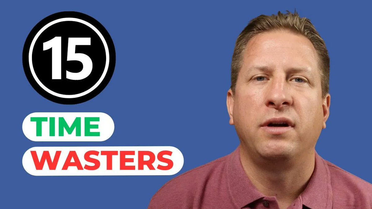 mattroyse's tweet image. 15 time wasters to avoid buff.ly/3LfMXId #time #wasters