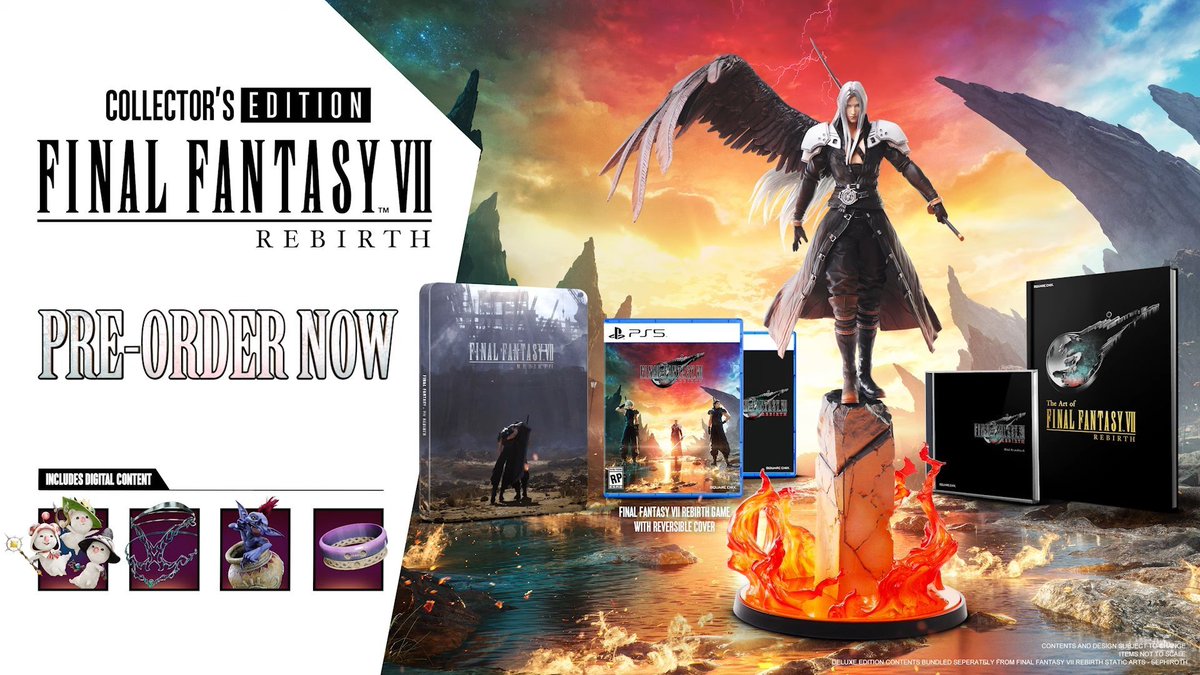 Wario64's tweet photo. FINAL FANTASY VII REBIRTH CE back up at Square Enix Store ($349.99) https://t.co/pToQDEpEpB https://t.co/CJeU4g51cP