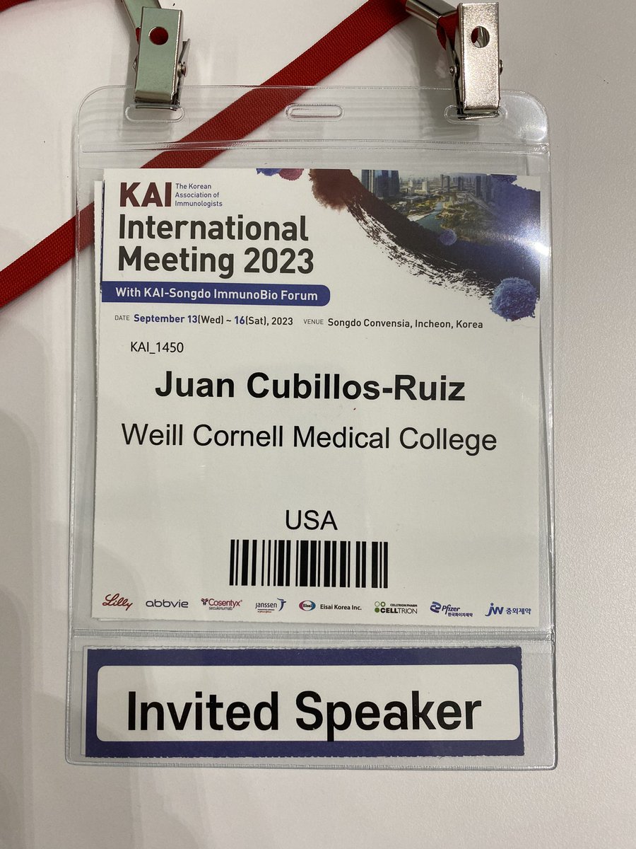 JCubRuiz's tweet image. Fantastic KAI 2023 meeting full of great immunology in beautiful Korea. Happy to present our work and see former lab members now as independent PIs 🙌👏🇰🇷