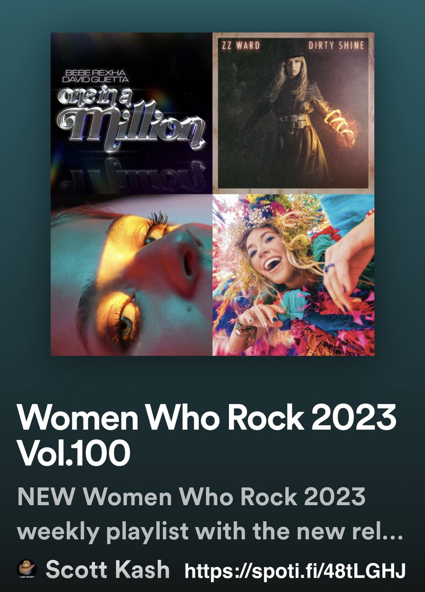 NEW #WomenWhoRock playlist with new releases by @hisiennaband @nieveella #KELSONsings @iamEllaIsaacson #AnnaDuboc @sarahsteilmusic @AriBradshawAZ +MORE #Spotify spoti.fi/48tLGHJ #NewMusic2023 #MultiGenre @Know_Know44 @rt_tsb