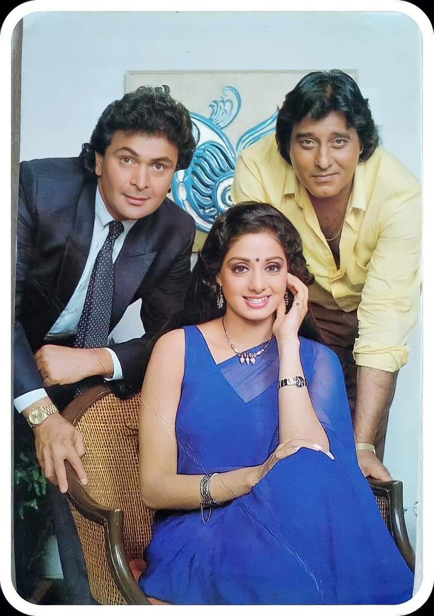 #Chandni   34 years

#Sreedevi
#RishiKapoor
#VinodKhanna
🙏