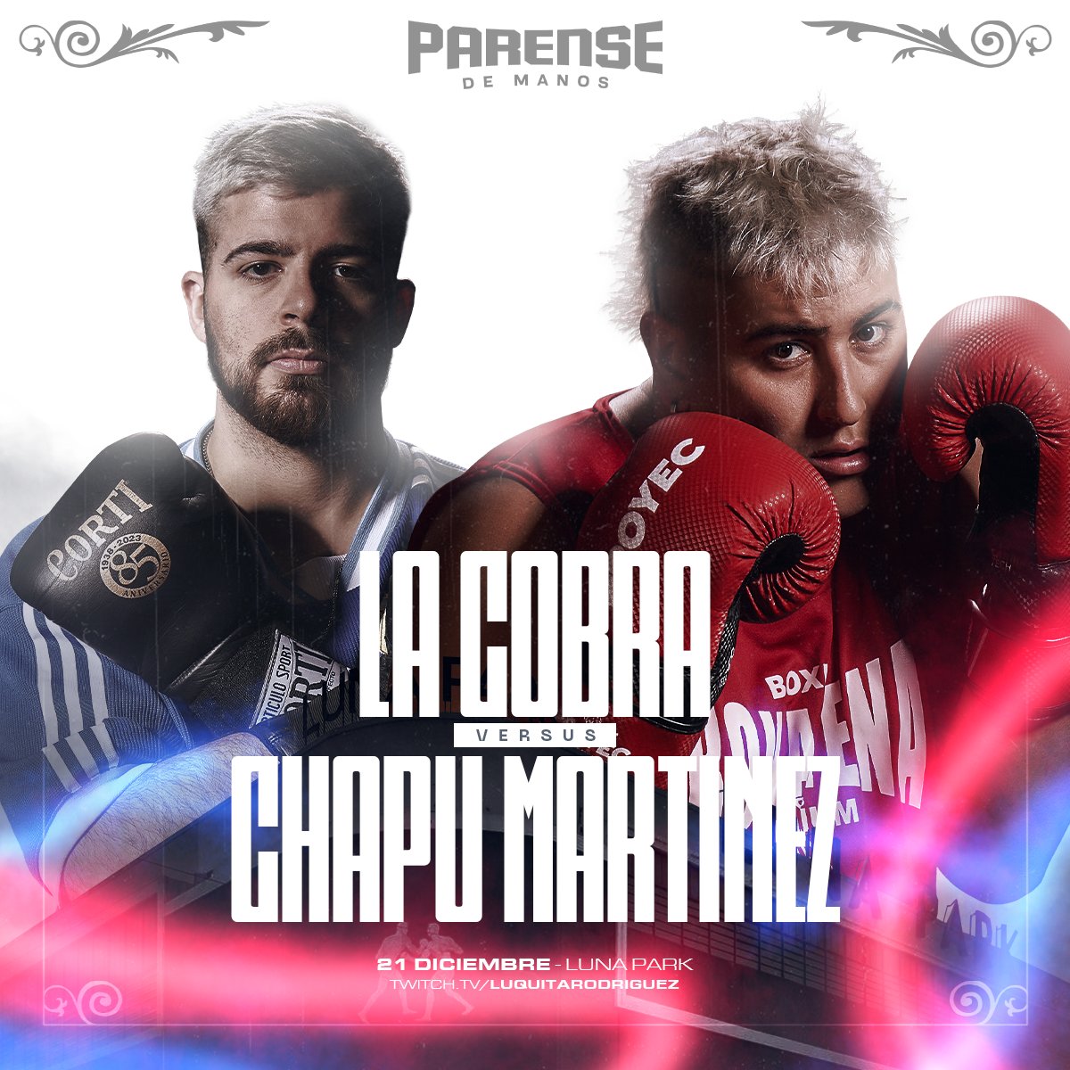 ¡LA COBRA 🆚 CHAPU MARTINEZ!

¡Las luces del Luna Park se encienden para recibir el combate mas sorpresivo de los 7 combates, sin lugar a duda levantara a más de uno de sus butacas en el predio! 🔥

¿Quién se lleva el título ganador a casa? 👇💬

#ParenseDeManos #PDM2023