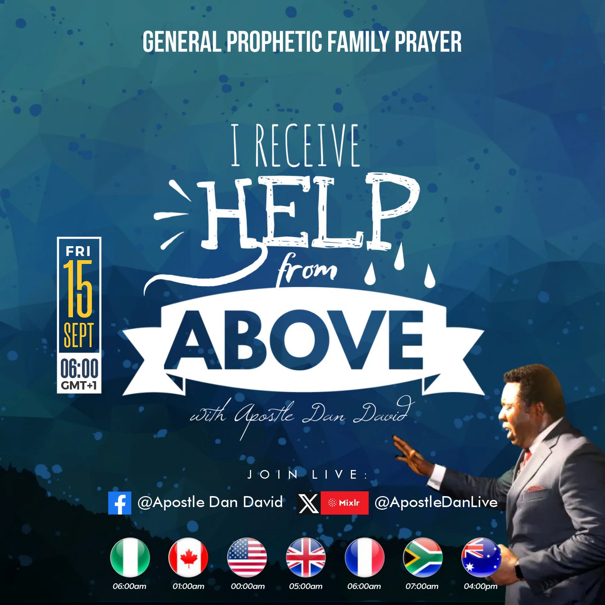 apostledandavid's tweet photo. Help from Above. On X Space by 6am GMT +1. https://t.co/FUAdrwPP9U