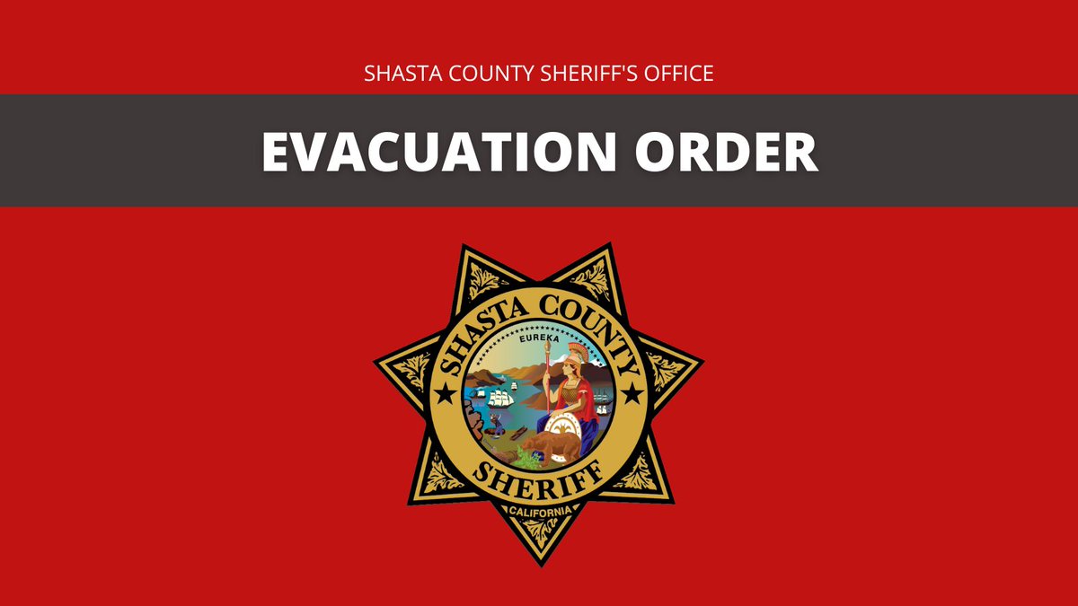 The Shasta County Sheriff’s Office is issuing an Evacuation ORDER for all residences on Duval Dr. due to a fire burning north of Hwy 151.