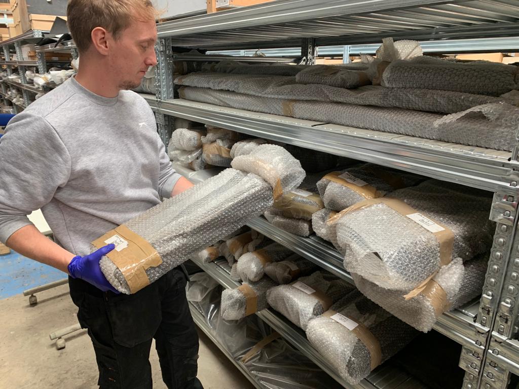 YArchaeology's tweet photo. We're THRILLED to have Andy from @UniOfYork with us as part of his PhD on a work placement. He's learning hands-on how artefacts are conserved and archived for future study and display. Here he is repacking a timber from #Coppergate.
@JORVIKViking https://t.co/bHJ16FeBQs
