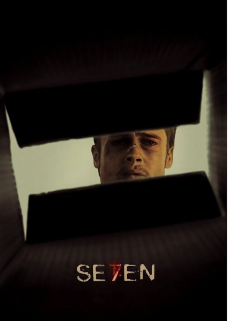 Really like this poster for Se7en from the POV of Gwyneth Paltrow’s severed head. Spoilers for Se7en.