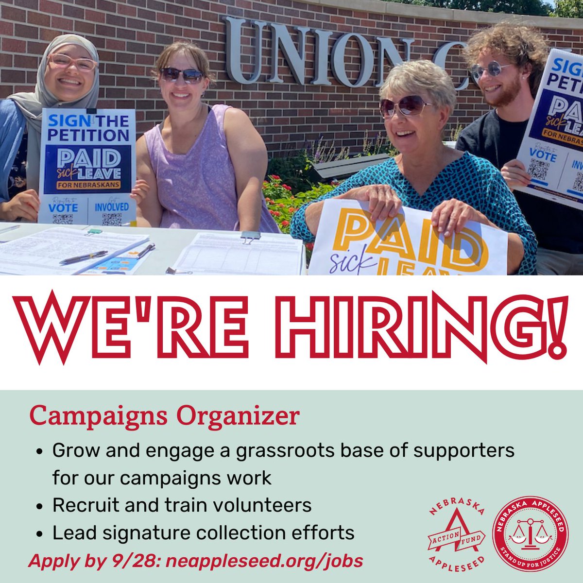 neaplsdaction's tweet photo. 📢 We’re hiring for a Campaigns Organizer to fight for a more just society! This position builds and supports our ballot initiative and campaign field work. Learn more: https://t.co/wtpq2AhcfZ https://t.co/5VTRVdjm01
