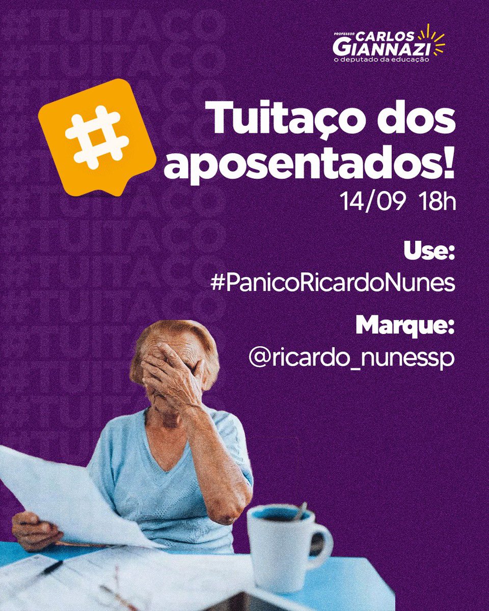 Estou aqui sempre com os amigos twiteiros para sermos vistos e ouvidos. Basta de confisco!
Pref Ricardo Nunes revogue já!
<a href="/ricardo_nunessp/">Ricardo Nunes</a>
<a href="/camarasaopaulo/">camarasaopaulo</a>
<a href="/FernandoHoliday/">Fernando Holiday</a>
@rodolfodesp 
<a href="/Gilson_Barreto_/">Gilson Barreto</a>
<a href="/veramagalhaes/">Vera Magalhaes</a>
Confisco péssimo e absurdo!
#PanicoRicardoNunes 
Vergonhoso :(