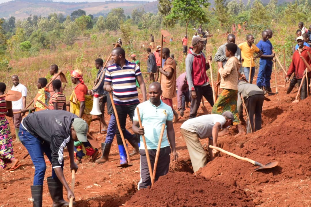 BMineagrie's tweet photo. Comme ce 14/09/2023, c'était la journée de jeudi dédiée à la protection de l'environnement, le Ministre du @BMineagrie s'est joint à la population de la colline #Gihamagara Commune #Itaba à @Gitega, dans les activités de traçage des courbes de niveau. https://t.co/azd5QAMmKC