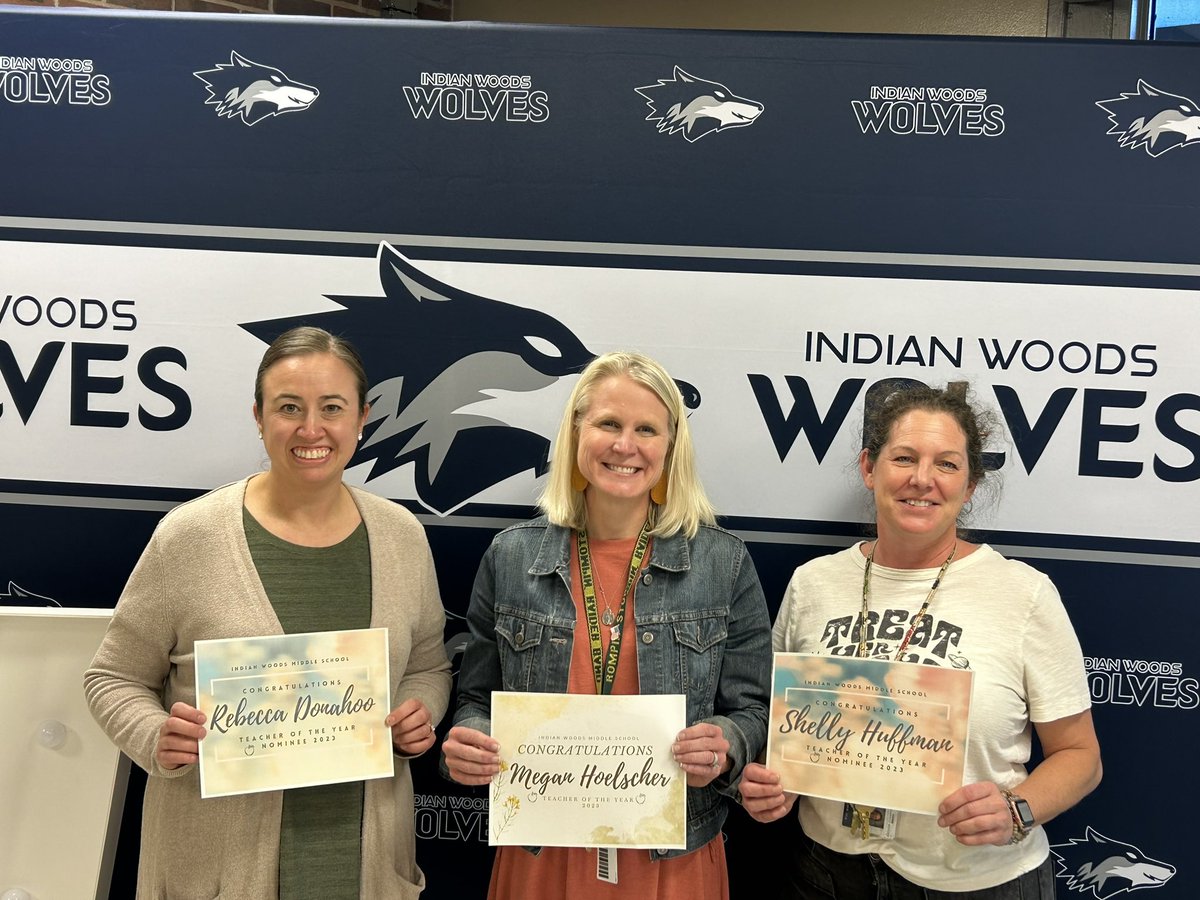 Today was a good day in celebrating IW teachers! We were honored to celebrate <a href="/theSMSD/">SM School District</a> Secondary Horizon winner Mr. Mills &amp; recognize our 3 TOY nominees&amp; honoring Mrs. Hoelscher for being IW TOY after rocking it at the SMEC breakfast! <a href="/IWPTA/">لمى</a> #WolvesShine #SHINE #ProudPrincipal