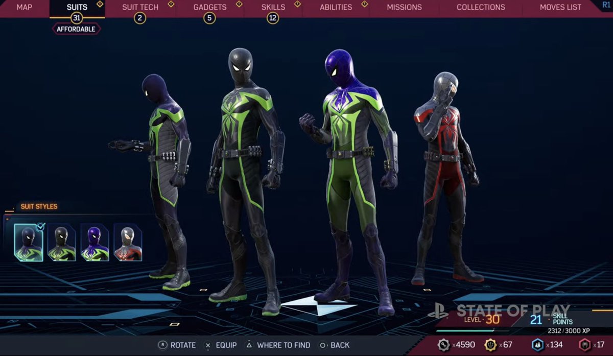 SpiderManCD's tweet photo. BREAKING NEWS: MARVEL’S SPIDER-MAN 2 officially features over 65 new suits. 

They are all customisable for different colors. #SpiderMan2PS5. https://t.co/DHV3Y6CG2f