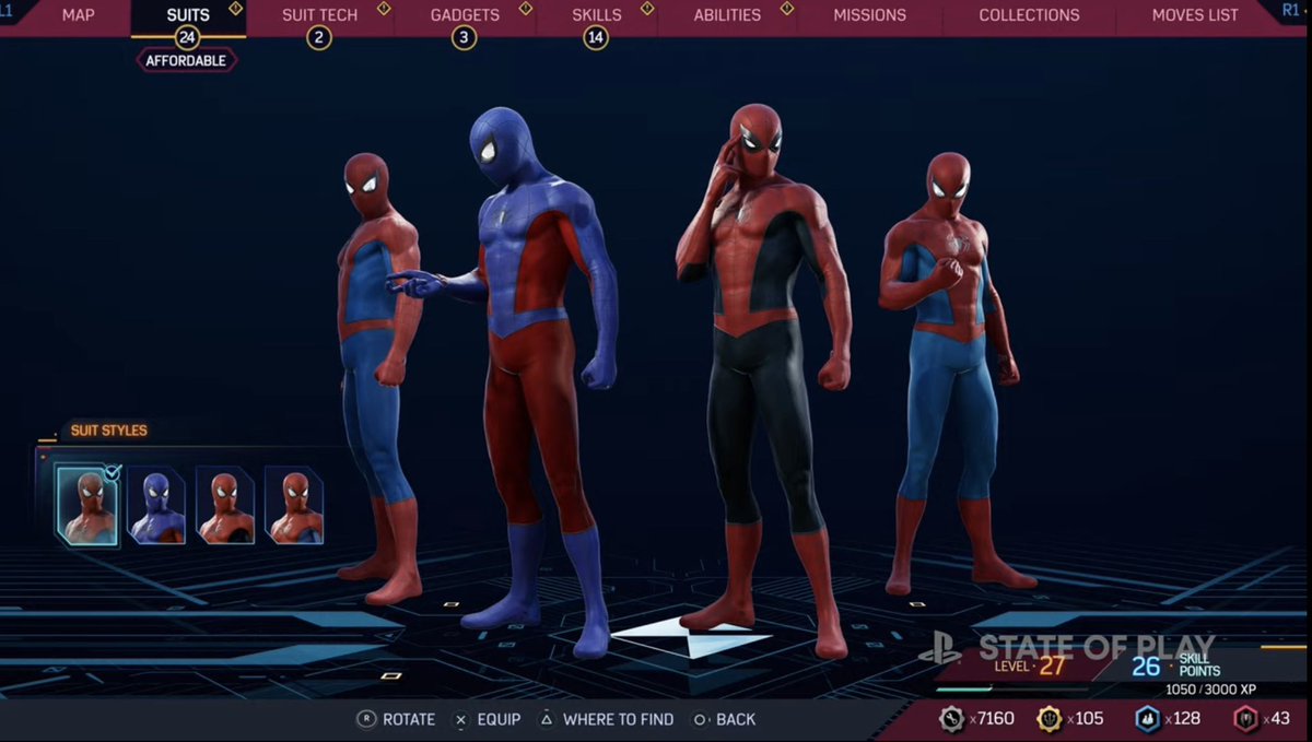 SpiderManCD's tweet photo. BREAKING NEWS: MARVEL’S SPIDER-MAN 2 officially features over 65 new suits. 

They are all customisable for different colors. #SpiderMan2PS5. https://t.co/DHV3Y6CG2f