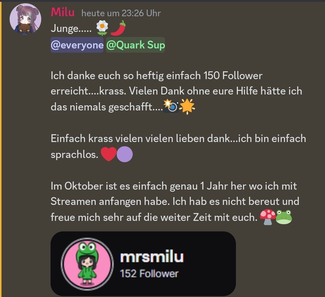 mrsmilu's tweet photo. Ey Vielen Dank ♡ Ehre 

#twitchstreamer #TwitchDE #TwitchAffilate #girl https://t.co/kCSlXMWXiL