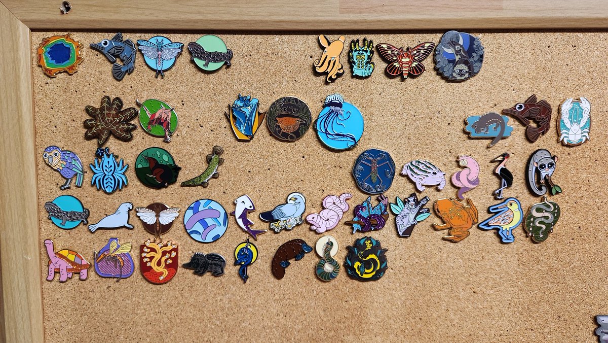 Jonnykoll14's tweet photo. @BizarreBeasts what do you think of my collection? I've got 10, and the Hank April Fools pin, more and I'll be caught up. Thanks to your mystery sale For the Gar and Bagheera Kiplingi. Also my Orca is on my Lanyard. https://t.co/S5wbGCshbV