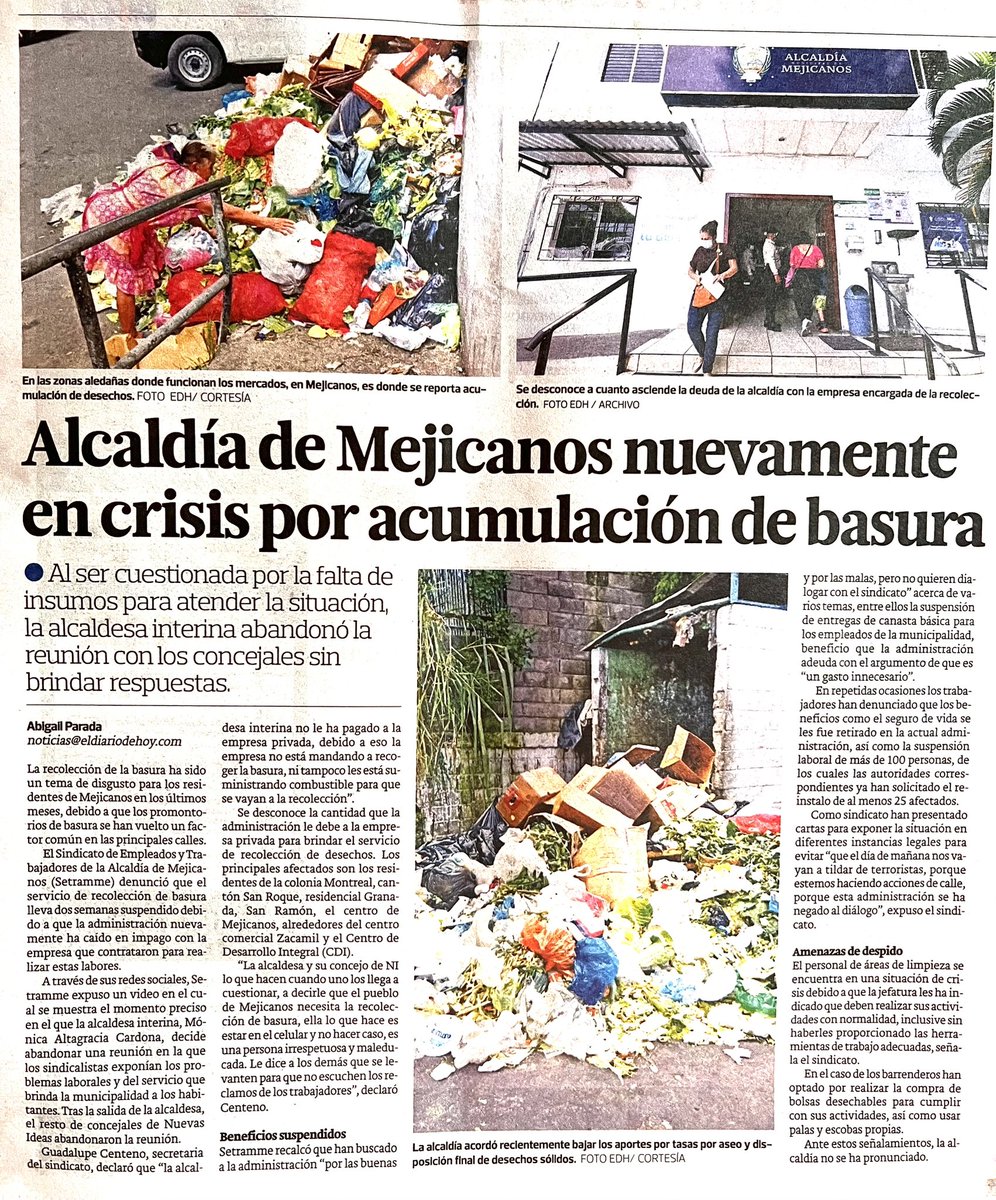 Y el premio del BASURERO DE LATA se lo vuelve a llevar el reincidente alcalde de Mejicanos <a href="/AlcaldaMejican1/">Alcaldía de Mejicanos</a> Que esperan <a href="/MedioAmbienteSV/">Ministerio de Medio Ambiente</a> y <a href="/SaludSV/">Ministerio de Salud</a> para actuar ?

<a href="/elmercampos7/">Elmer Campos / Plogging El Salvador</a> <a href="/amigosRSV/">Amigos del reciclaje</a> <a href="/lasustennial/">- La Sustennial</a> <a href="/ManEcological/">ecological man</a> @luza2009