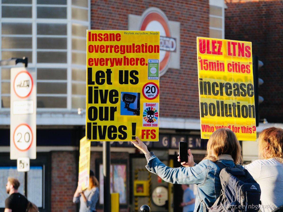 Insane overregulation everywhere - Let us live our lives!

 #yellowboards #outreach #londonphotographer #nbgart #london #breakulez #climatechangeconference #netzeromania #boundsgreen