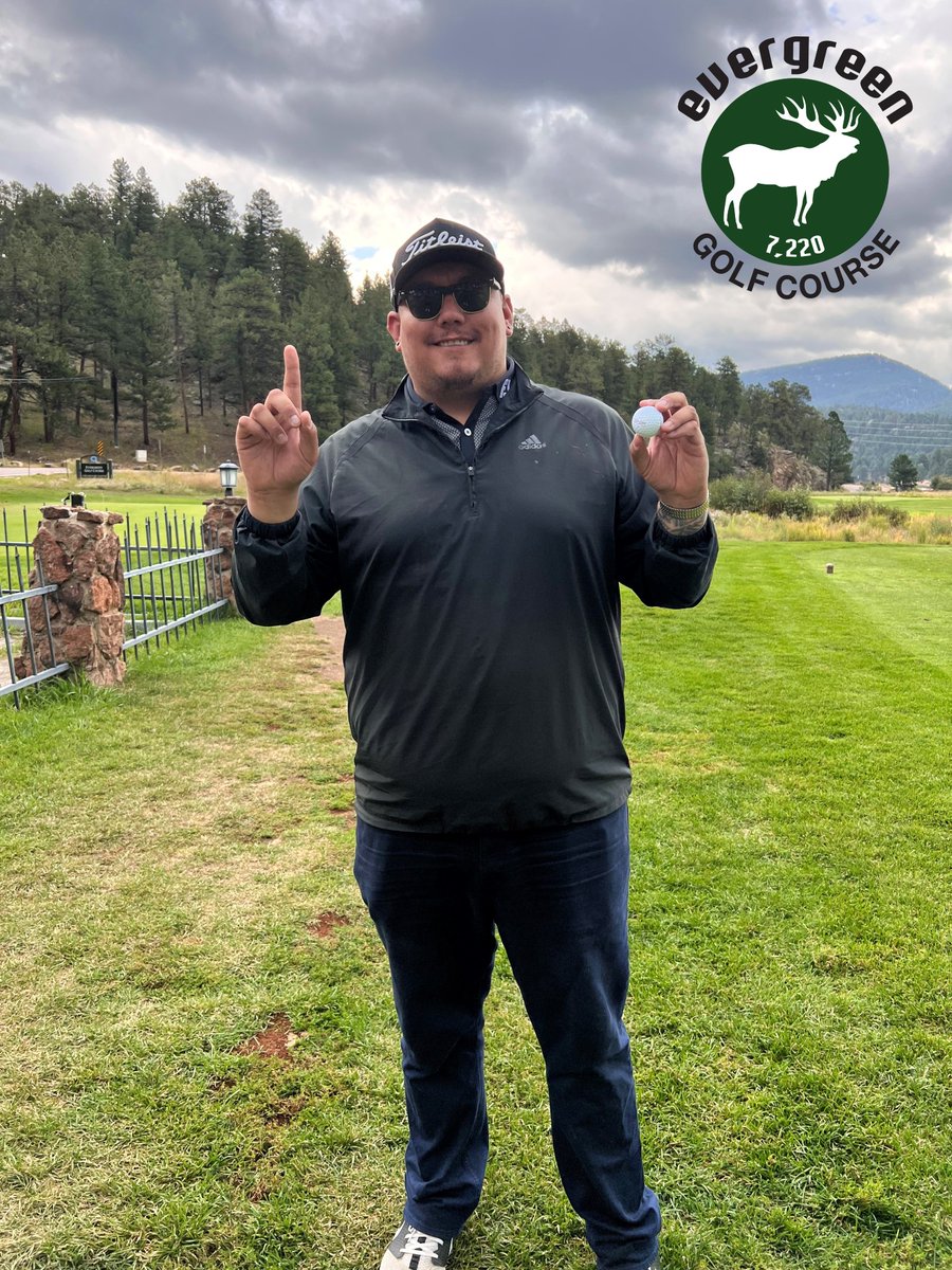 DenverGolf5280's tweet image. EVERGREEN: Mtn. Golf ACE ALERT! Cisco Candelaria on Hole #14 @ 265 yards, using a Driver.  #EvergreenGC #DenverGolfUpdates