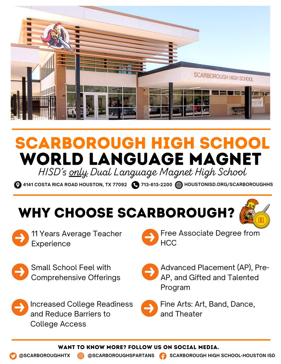 scarboroughHTX's tweet photo. 🌟Unlocking a World of Opportunities through Bilingual Education!

At SHS, we're proud to teach in two languages, providing a unique advantage in our interconnected world.

🗣️Share your thoughts and tag a friend who should know about our exceptional program! #DualLanguageSchool https://t.co/5fZgbQkZVR