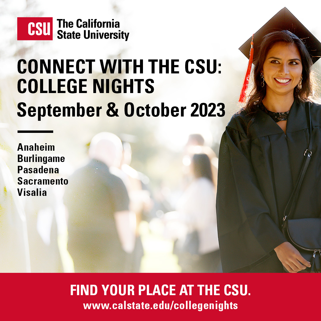 CalStateEastBay's tweet photo. Get your questions answered and learn about the CSU by attending College Nights!

Whether you’re in the East Bay or another part of California, it’s never too early to start your CSUEB journey

https://t.co/6AhGec0Da6

#cseub #thecsu https://t.co/xVfD3BfVEK