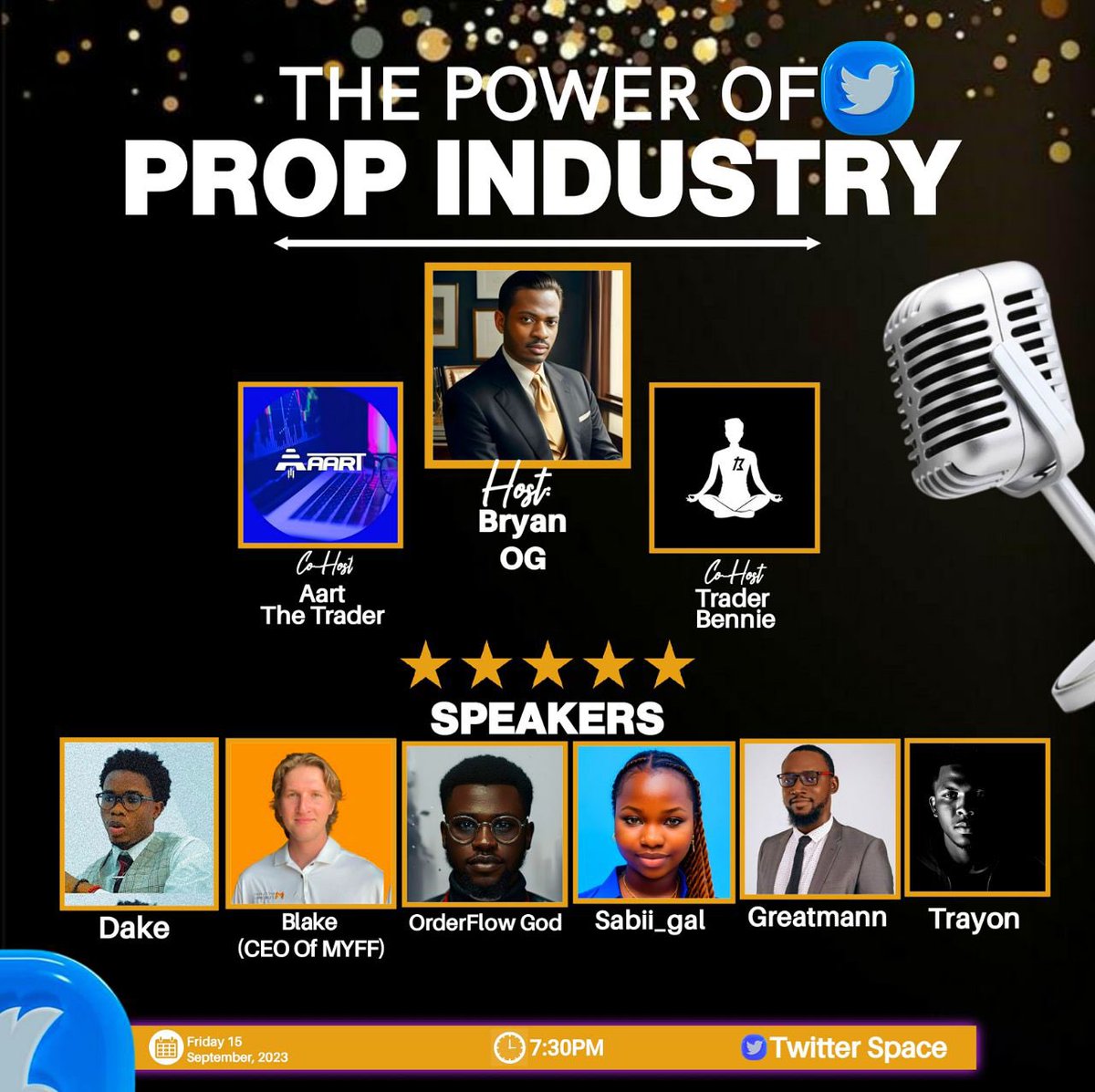 Join Us Virtually for an Inspiring Space!

⚡More than 10x $10k Prop accounts will be given Away⚡
1. Like
2. Repost
3. Tag 3 Friends/Traders
4. Follow all speakers, Host and Co-Host

We're excited to invite you to our upcoming Event, a thought-provoking webinar on the topic "The