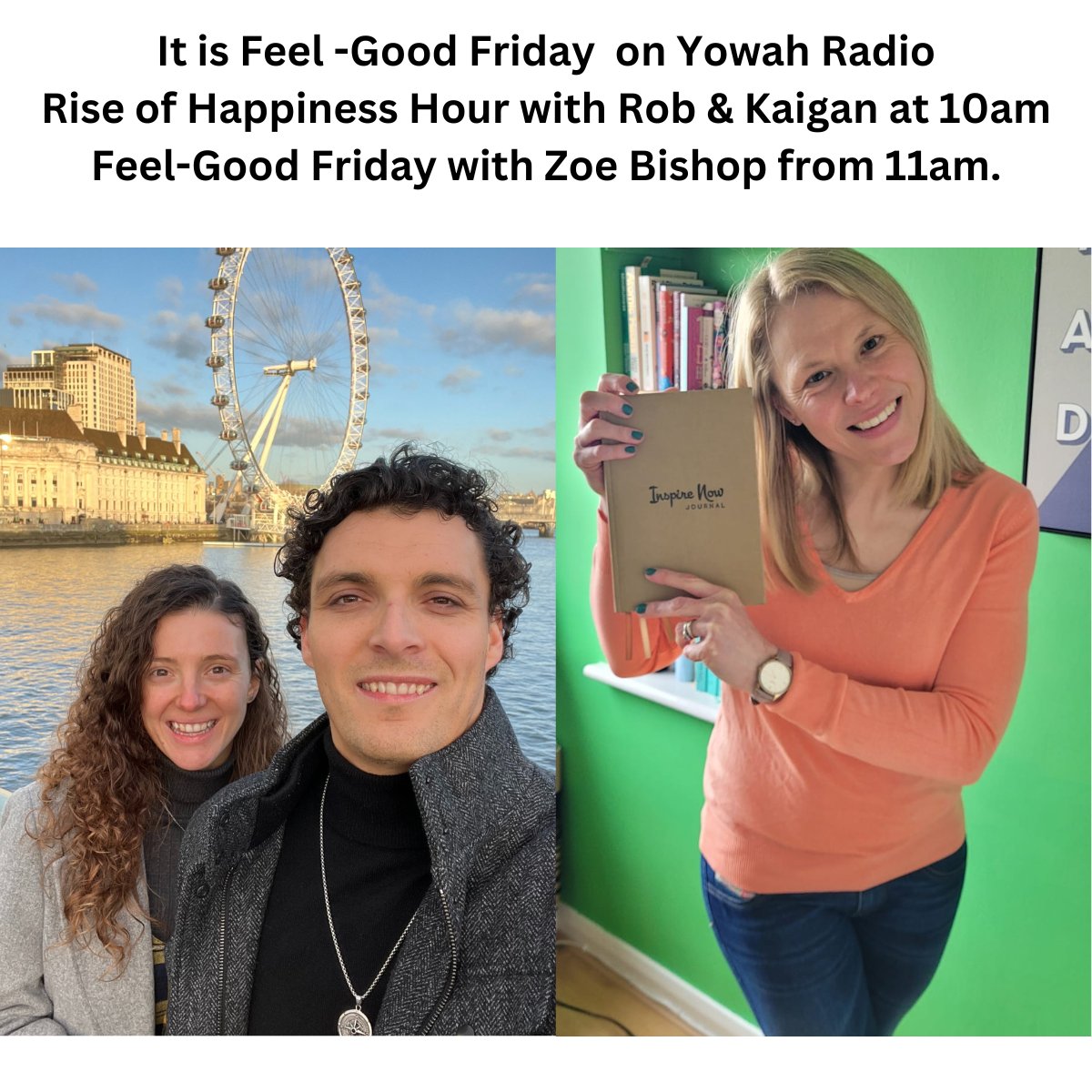 Looking forward to Feel- Good Friday on <a href="/YowahRadio/">Yowah Radio</a> 
Listen online yowahradio.co.uk