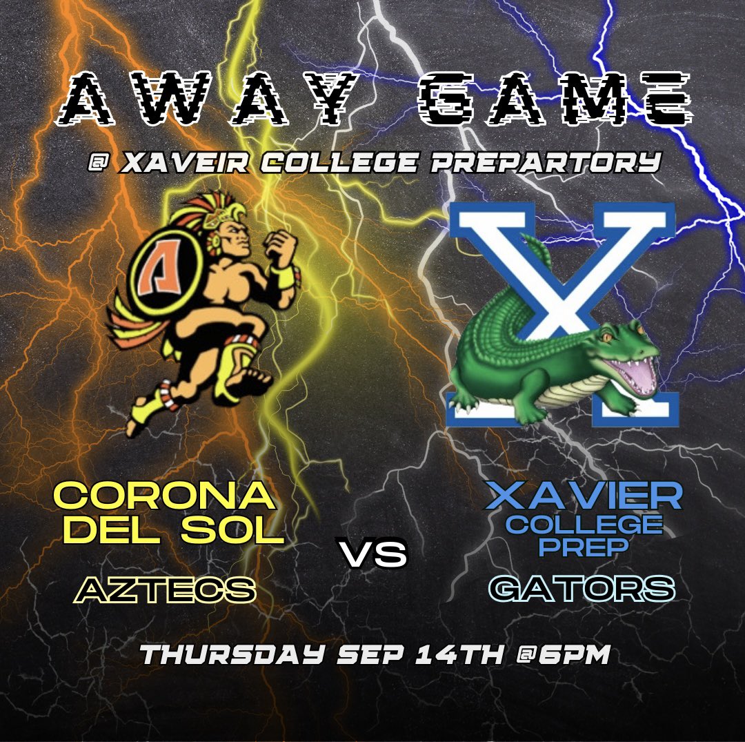 CoronaDelSolVB's tweet photo. Game Day π Xavier Prep
ππ#AztecVball
βοΈ vs π
π Xavier College Prepatory
β° 4, 5 & 6pm
π https://t.co/PKJfJ74ar0 https://t.co/LKiQ2lkmL9