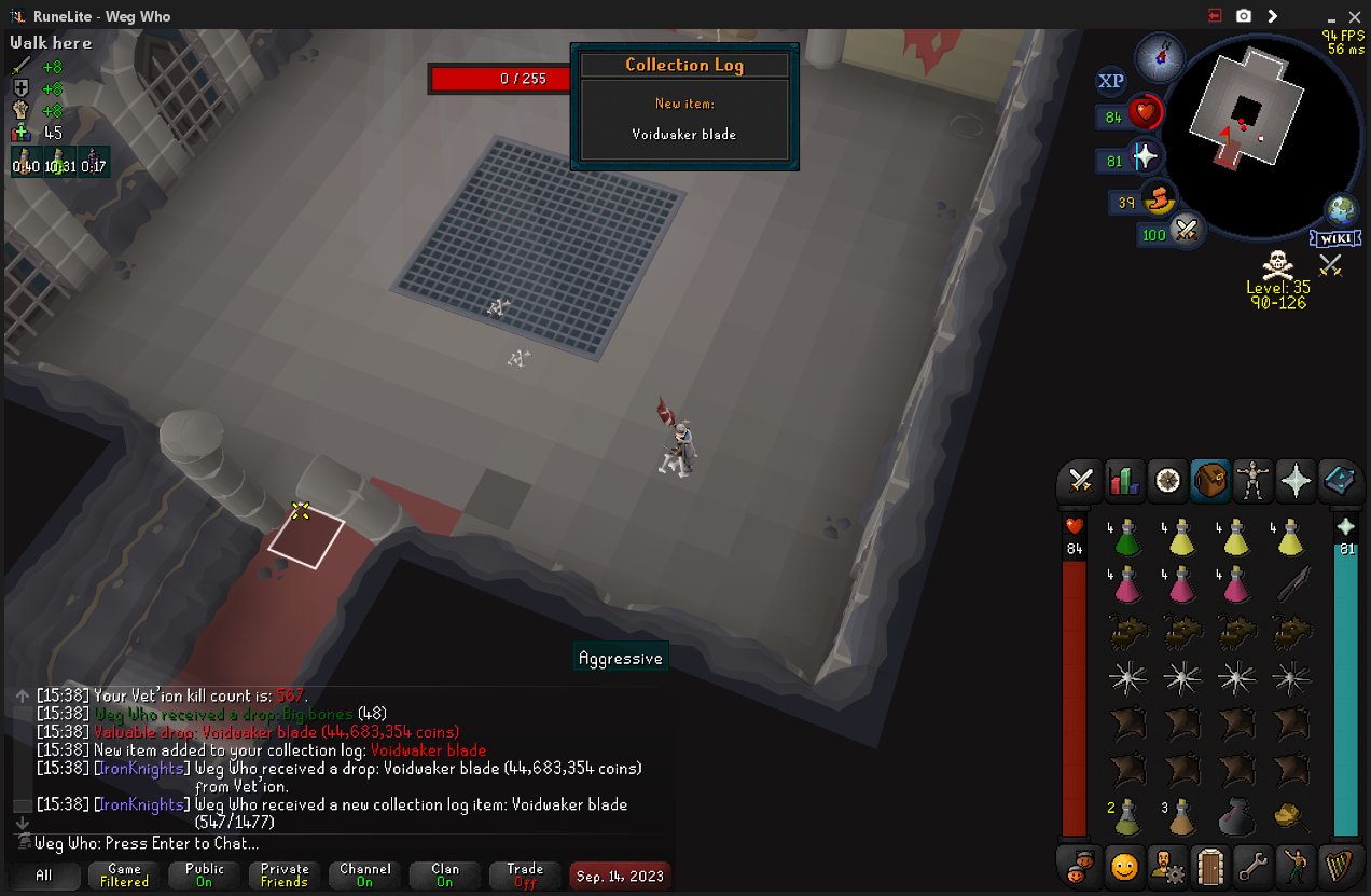 Did 39 kc Artio today. Got the Callisto pet and Voidwaker hilt