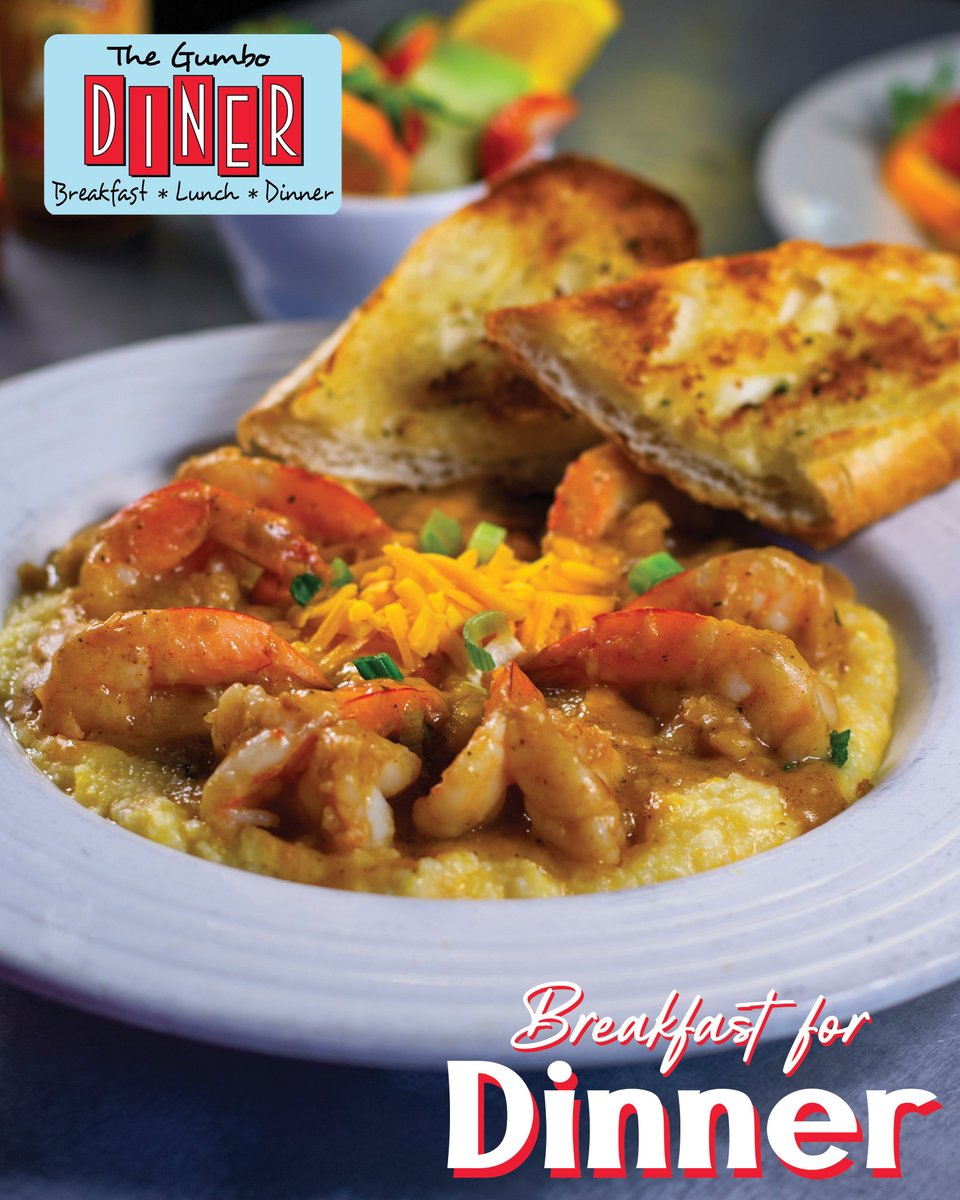 What’s better than Shrimp &amp; Grits from the Diner for Breakfast? Having it for dinner, of course! Join us or get it delivered!
Delivery: bit.ly/3B9HooW
Directions: bit.ly/2O0SDuY